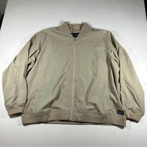 Levi's Oceanview Flight Bomber Jacket Men 3XL Beige Nylon Full Zip Pocket NEW